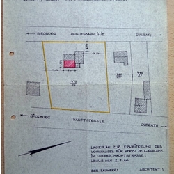 Lageplan zur Wohnhauserweiterung 1960
