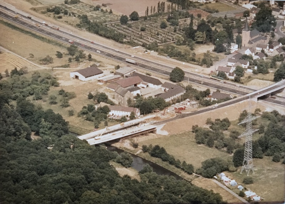 Autobahn,- Aggerbrücke 1970er Jahre