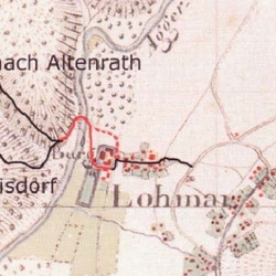Aggerfurt, Ausschnitt der Karte von Tranchot u. von Müffling 1803-1820