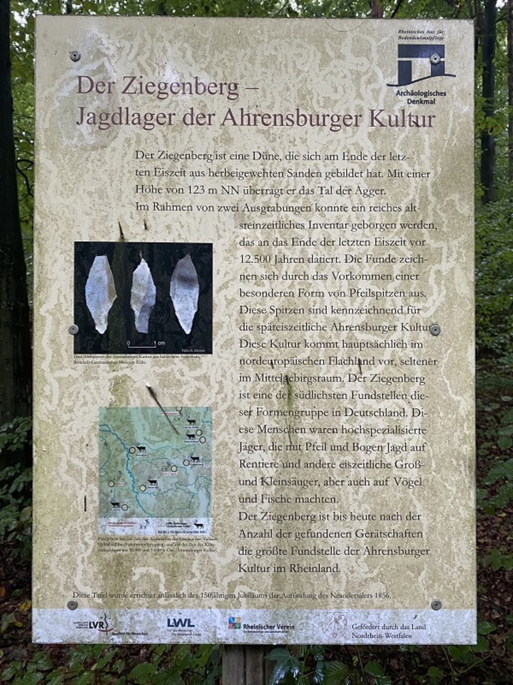 Infotafel "Der Ziegenberg - Jagdlager der Ahrensburger Kultur"