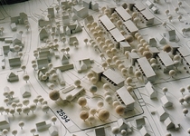 Modell Architekturbüro Böttger
Im unteren Bildteil: Ecke Bachstr./Grüner Weg
Foto Morich