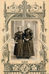 Weißer Sonntag 1901. Links Gertrud Hagen verh. Pohl und rechts Maria Lohr verh. Distelrath. 