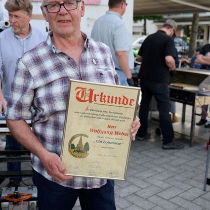 Wolfgang Weber "Ein Lohmarer".
Foto Norbert Muskatewitz