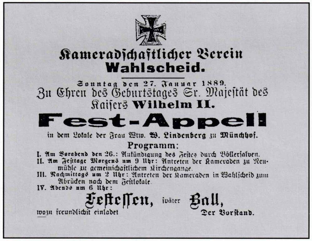 Siegburger Kreisblatt  26.1.1889