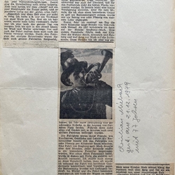 Pressebericht 1946 über ein Gespräch mit Christian Miebach