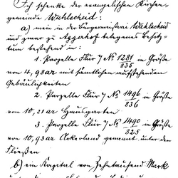 Urkunde über die Schenkung aus dem Jahr 1903