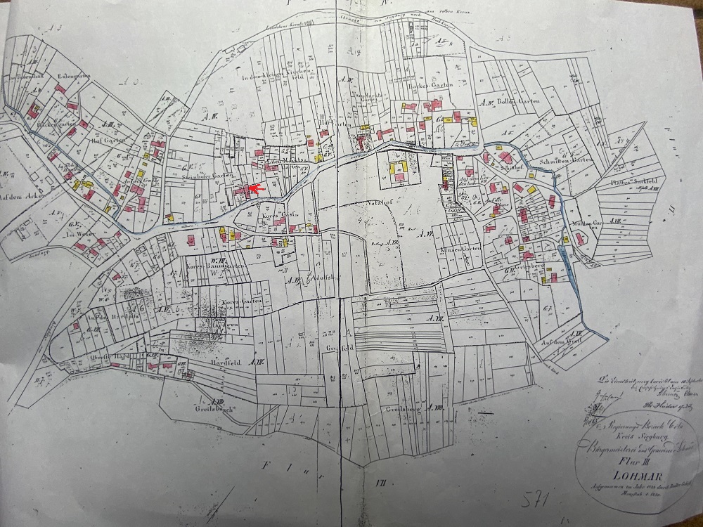 Urflurkarte von 1823 ; Bürgermeisterei und Gemeinde Lohmar, Flur III